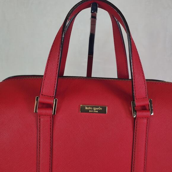 Kate Spade Newbury Lane Loden Satchel Shoulder Bag Red WKRU2462 Crossbody NEW - Picture 3 of 14